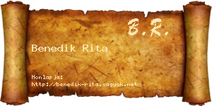 Benedik Rita névjegykártya